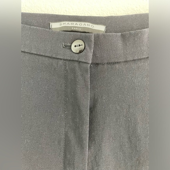 high rise cropped black dress pants embroidered rose flowers Y2K vintage - Picture 5 of 9